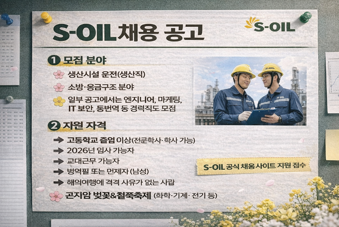 S-OIL 채용 합격 지름길, 이것만 알면 끝