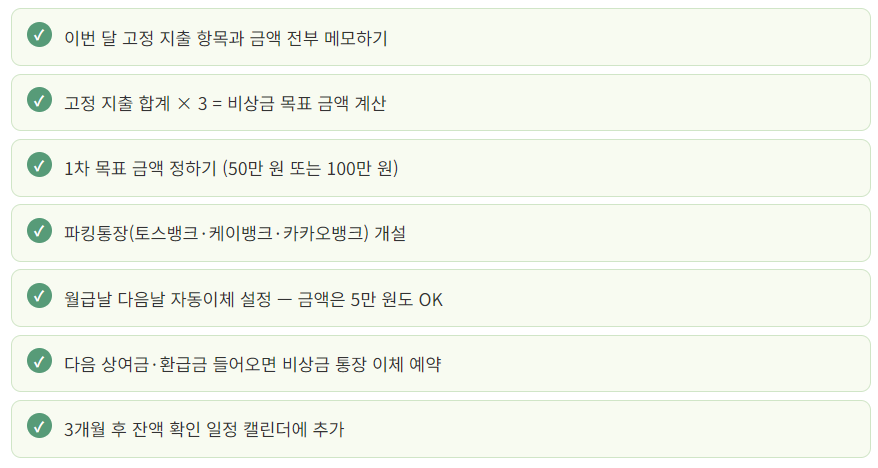 실행 체크리스트