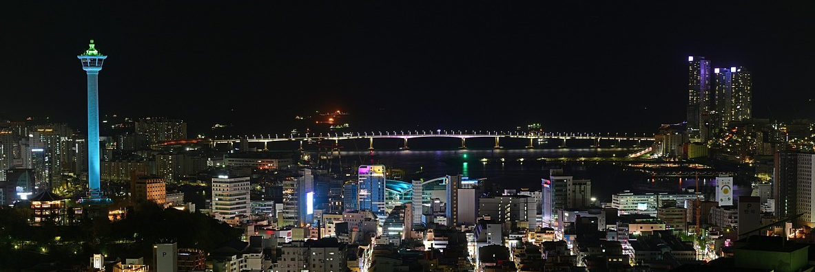 용두산에서 바라본 야경사진