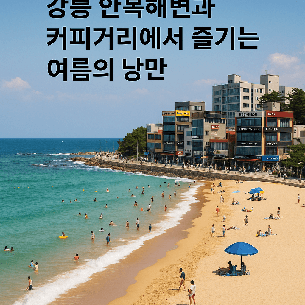 8월 강릉 안목해변과 커피거리에서 여름에 즐기는 특별한 여정