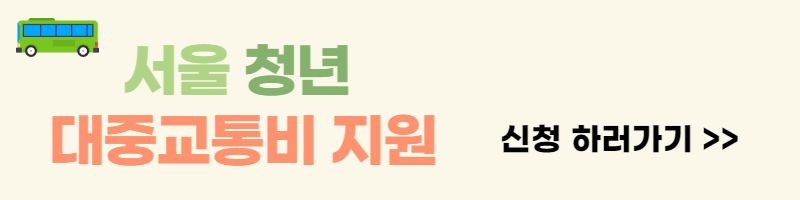 서울시 청년 대중교통비 신청방법