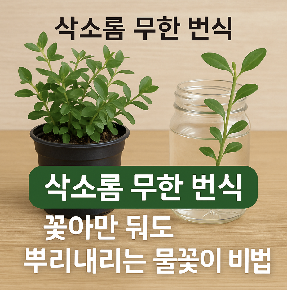 삭소롬 무한 번식, 꽂아만 둬도 뿌리내리는 물꽂이 비법