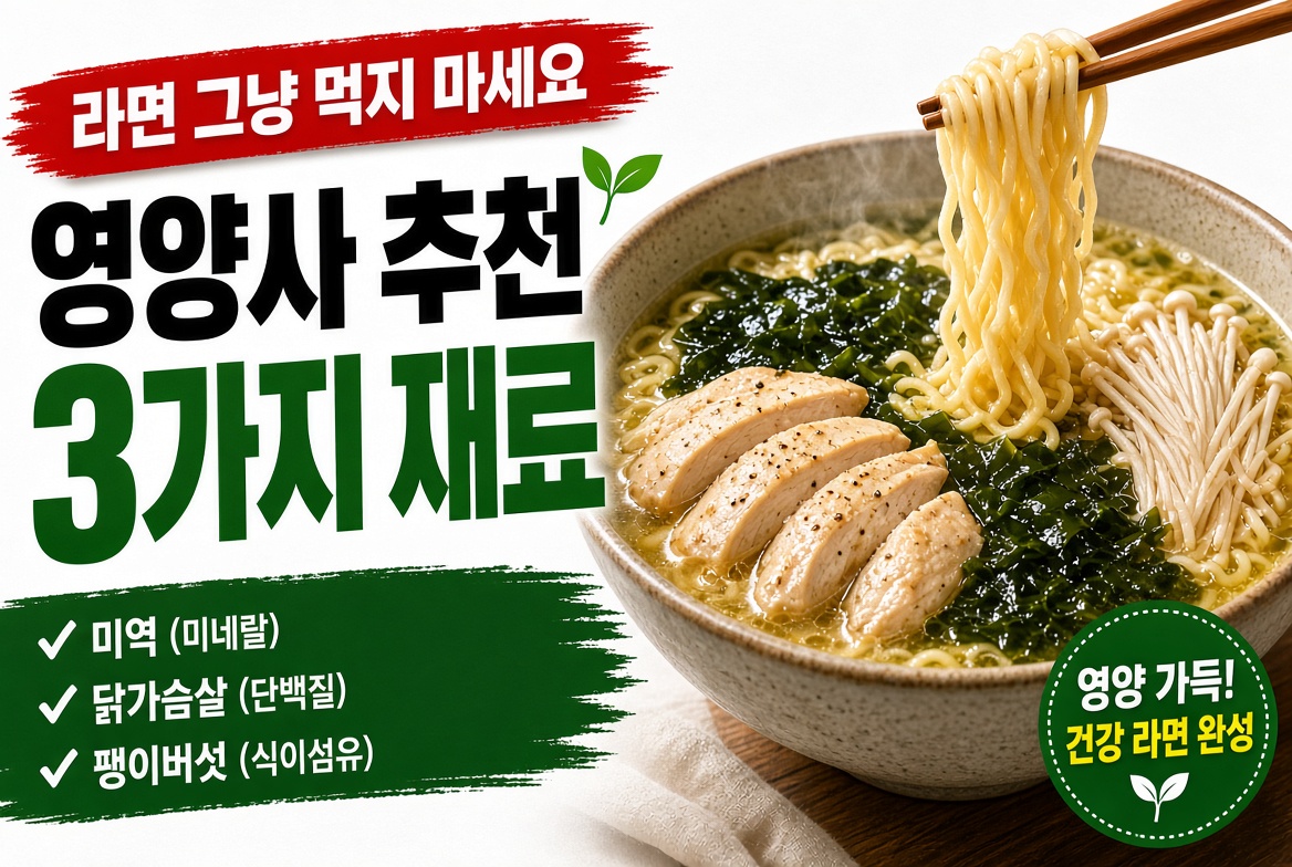 라면 그냥 먹지 말고 '이 음식' 넣으세요, 영양사도 추천했다는 3가지 재료