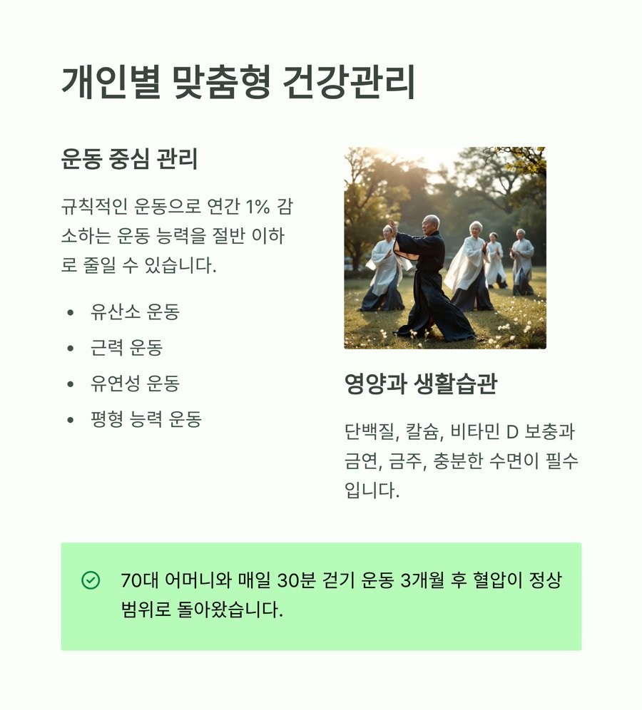 개인별 맞춤형 건강관리 방법