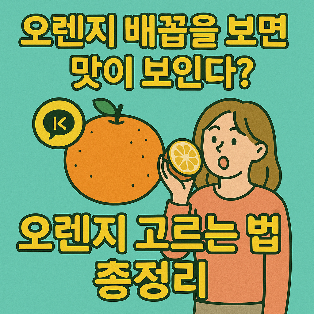 오렌지고르는법-배꼽