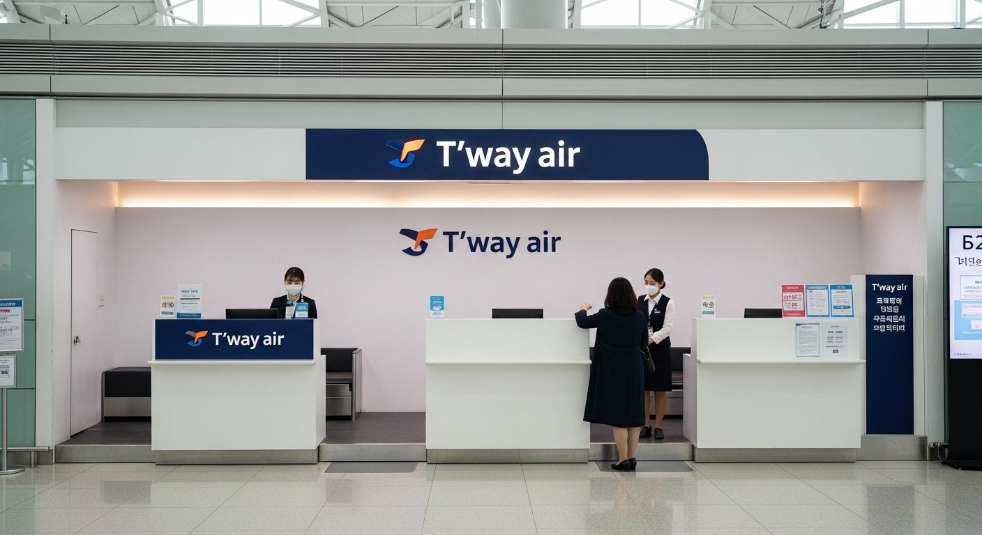 인천공항 티웨이항공 카운터