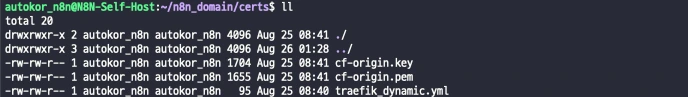 Origin Cert 저장
