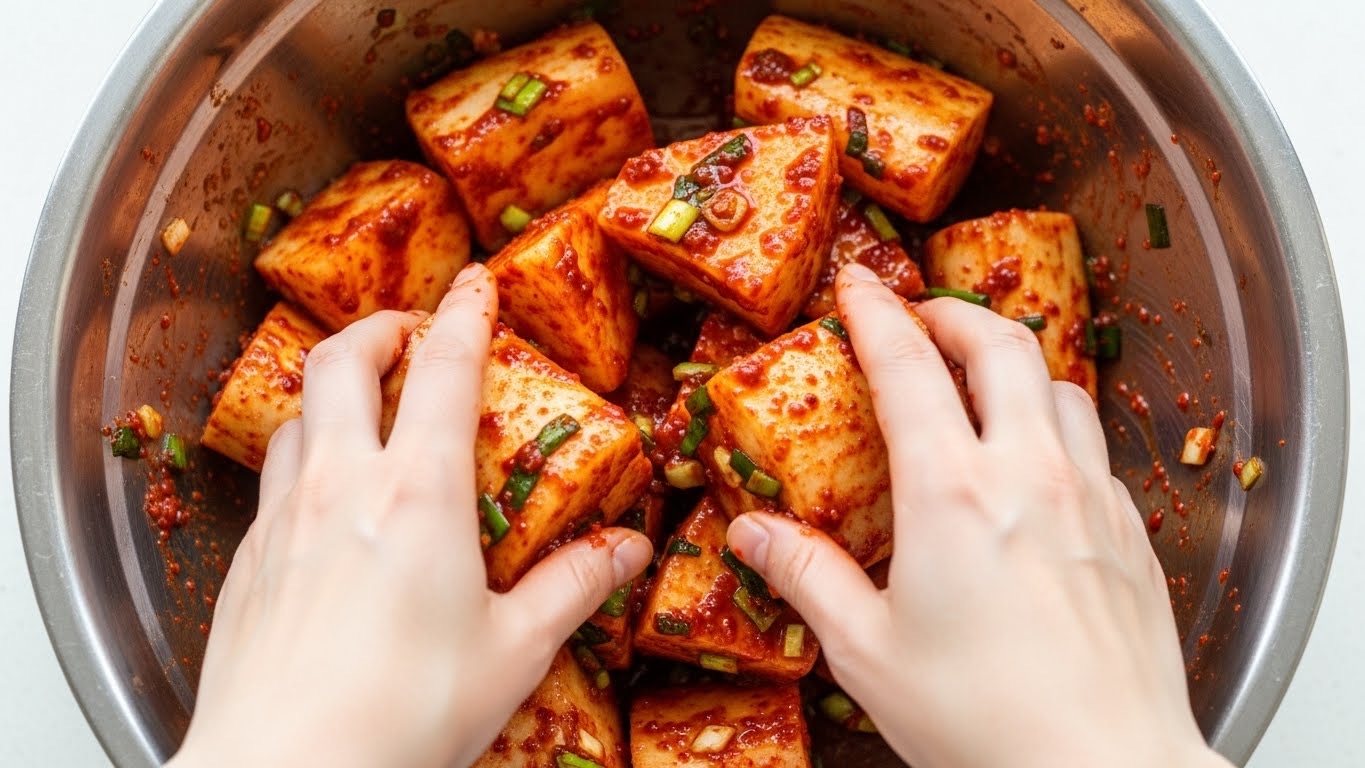 석박지 깍두기 담그는법