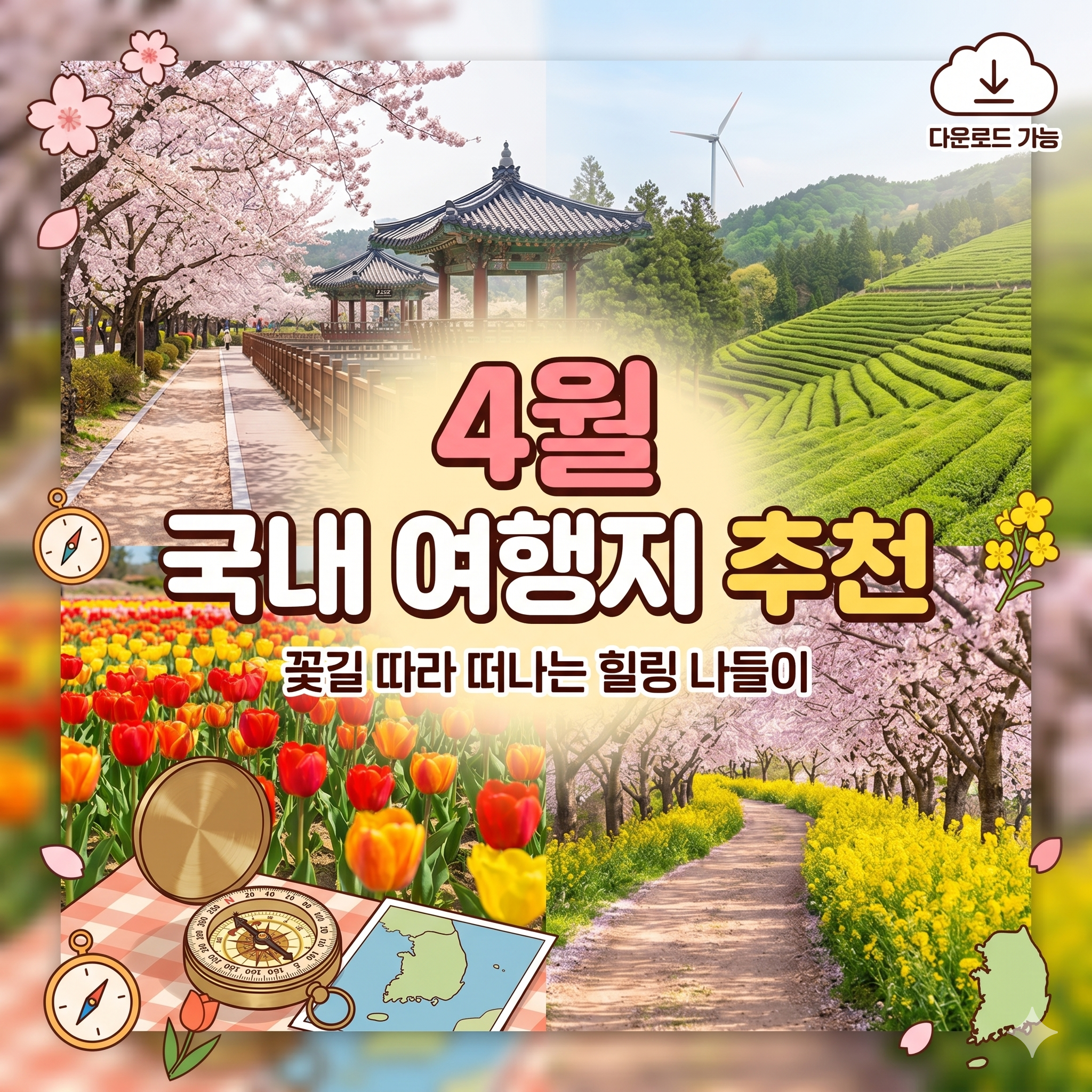4월 국내 여행지 추천: 따스한 봄볕 따라 떠나는 힐링 나들이 명소
