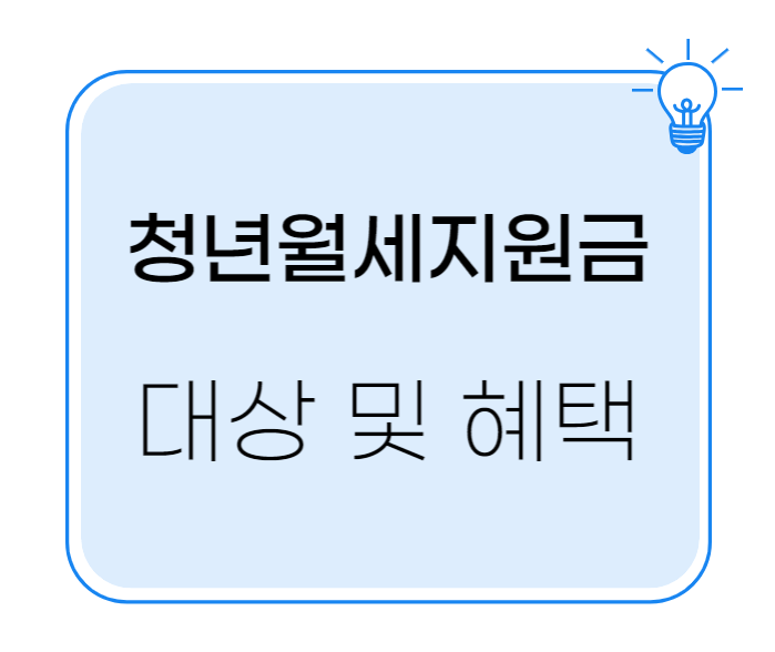 청년월세 지원금 대상 및 혜택