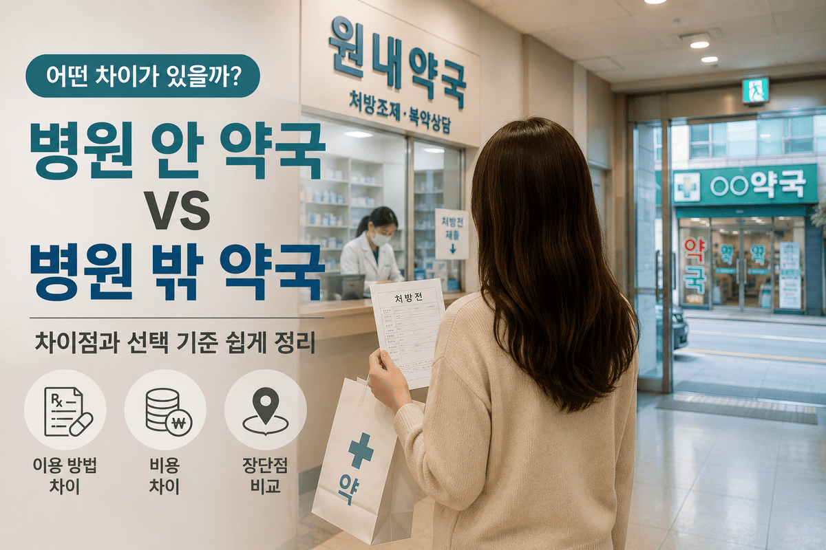 병원 안 약국과 밖 약국 역할
