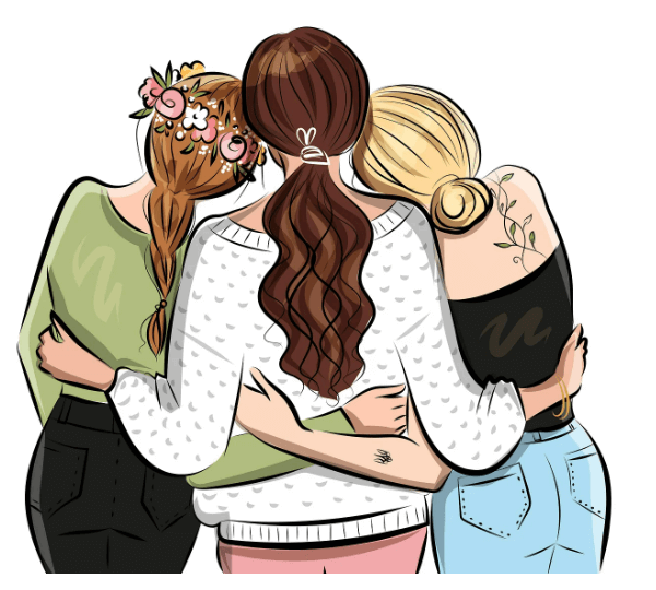 평안한 여성 뒷모습