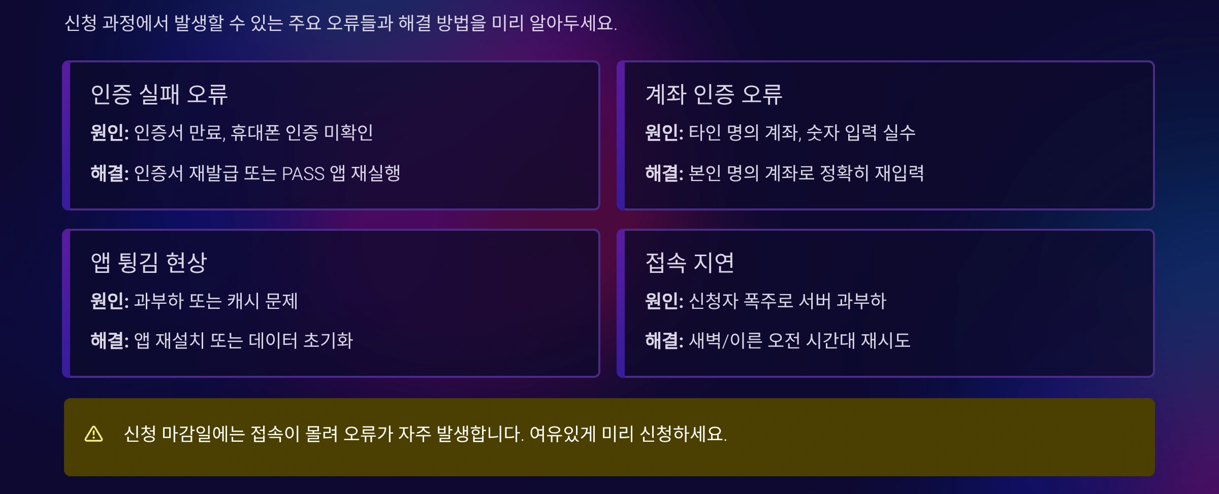 상생페이백 신청시 자주 발생하는 오류와 해결법