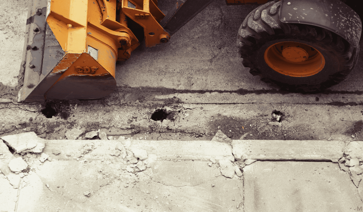 굴착기와타이어