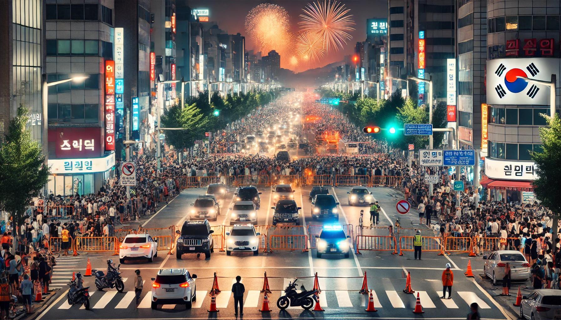 불꽃축제 도로 통제