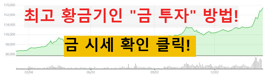 최고 황금기인 "금 투자" 방법!