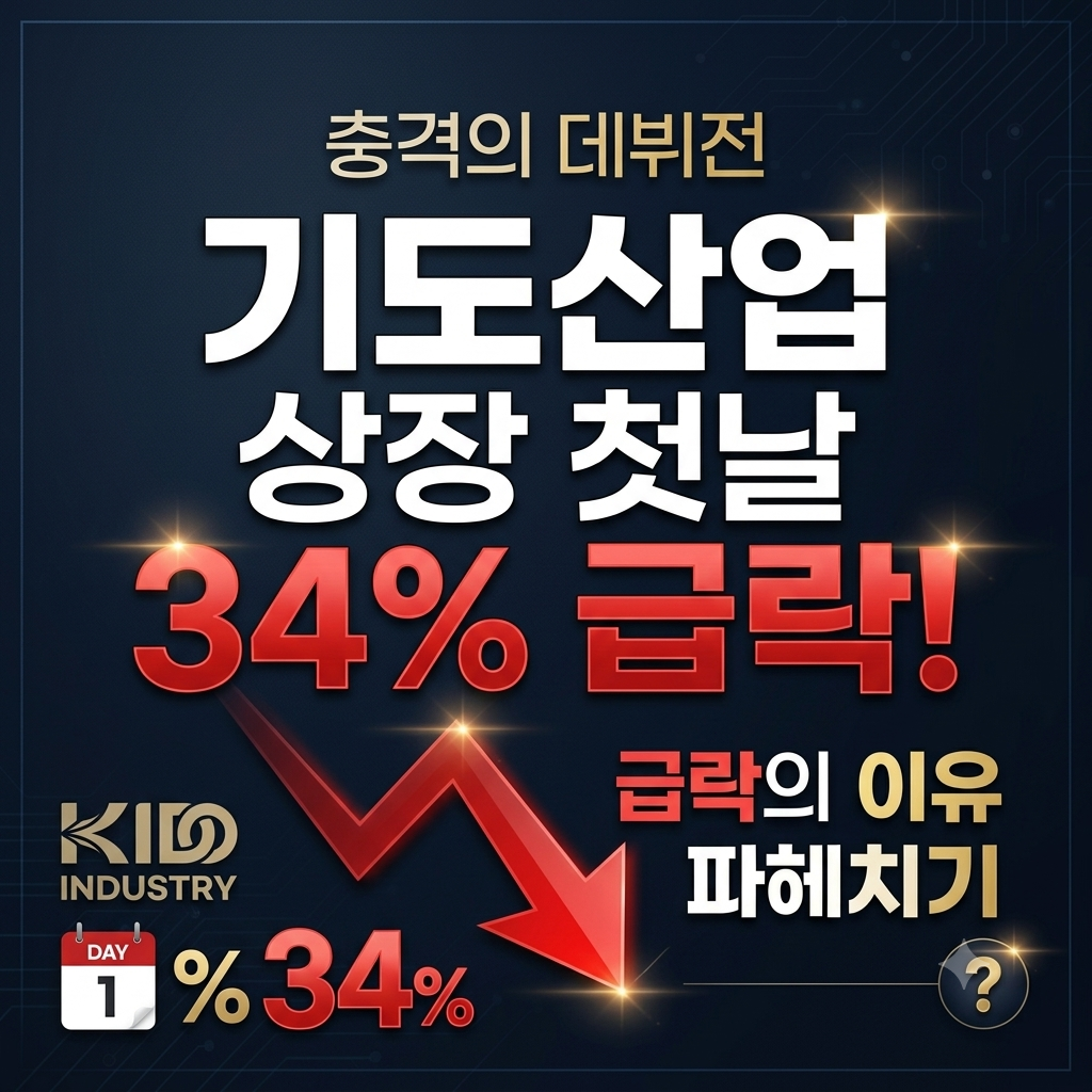 기도산업 주가 상장 첫날 34% 급락한 이유