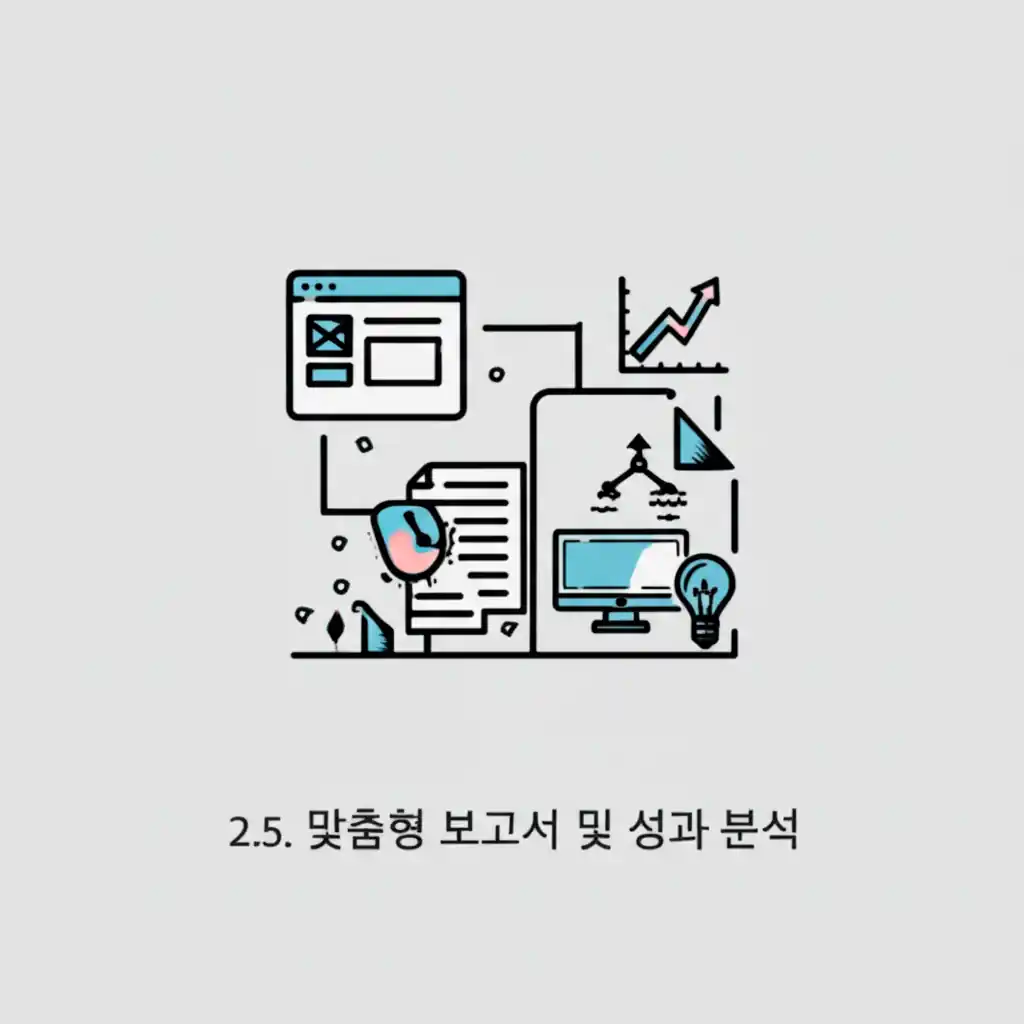 노인 일자리 업무 시스템의 맞춤형 보고서 및 성과 분석 화면. 핵심 지표와 그래프를 보여줍니다.