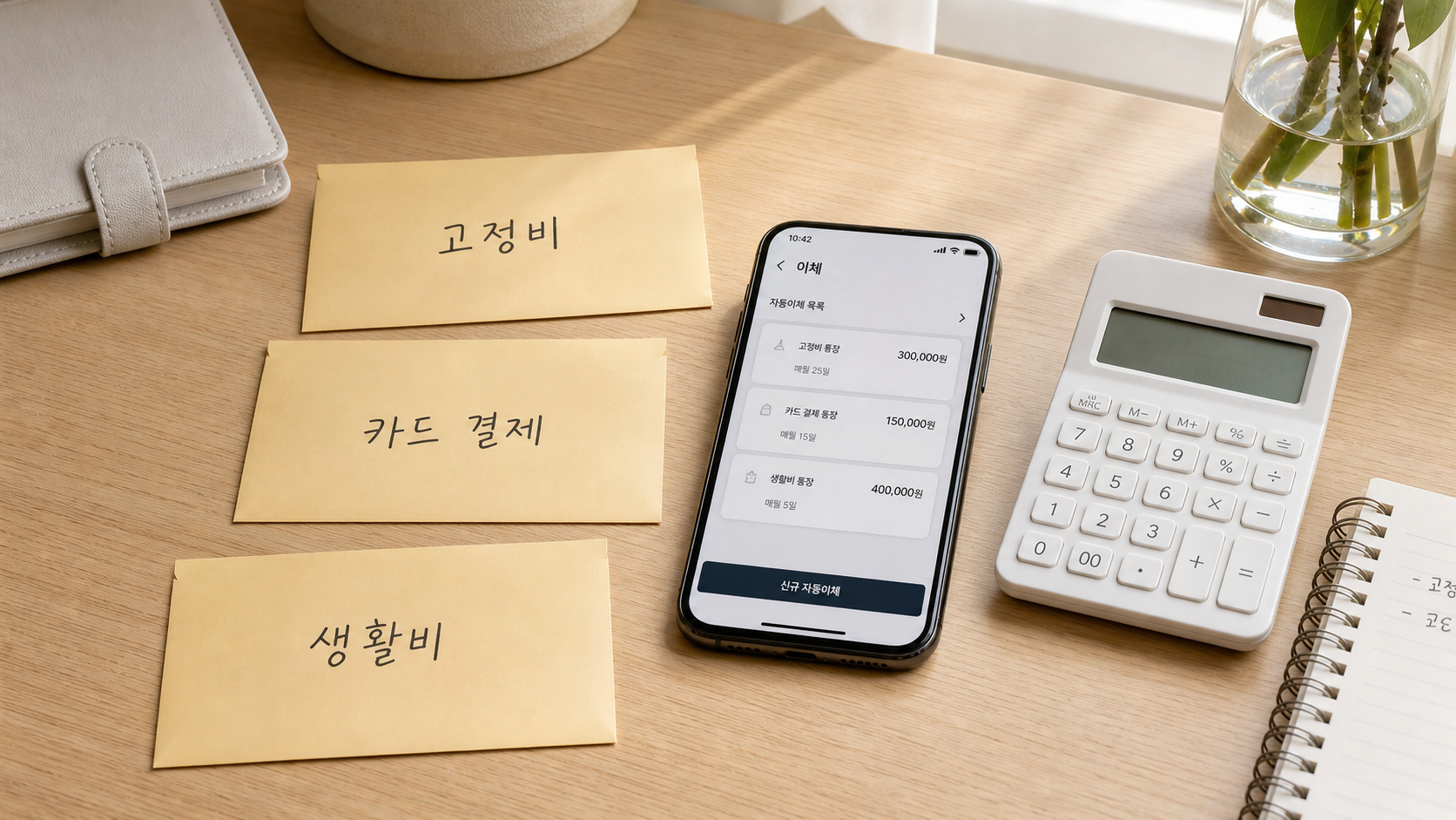 자동이체 출금 경로를 계좌 자동이체 카드 자동납부 생활비로 나누는 구조