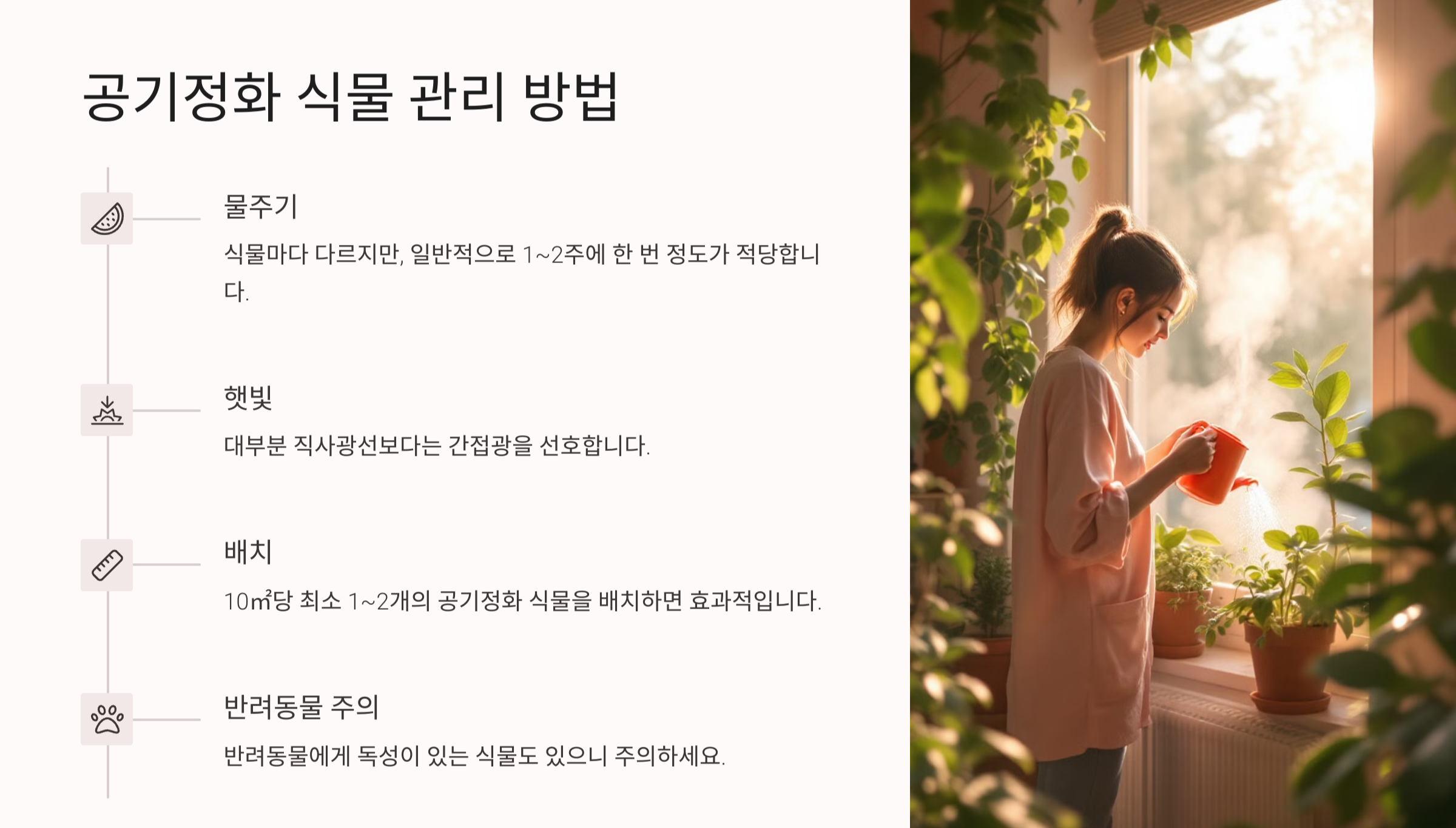 공기정화 식물 사진