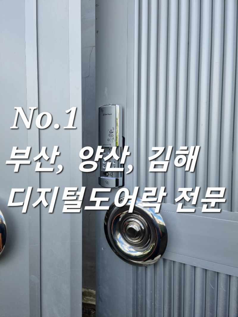 부산 주택 외부(옥외) 대문 전용 디지털 도어락 전자 개폐기 번호키 설치 전문 추천 출장 열쇠