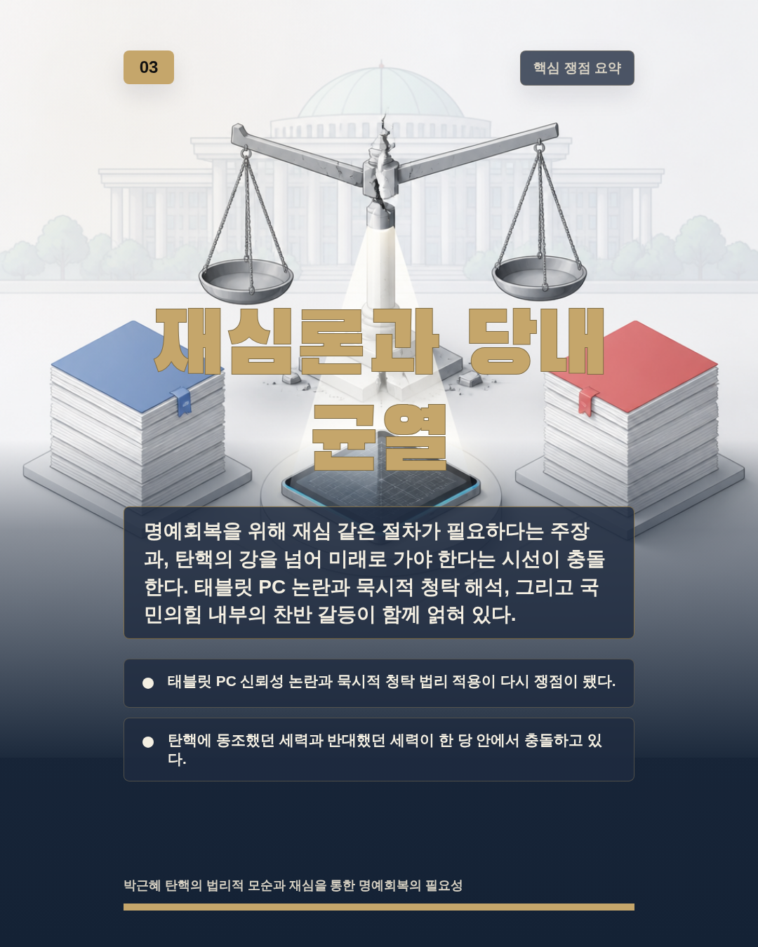 재심론과 당내 균열