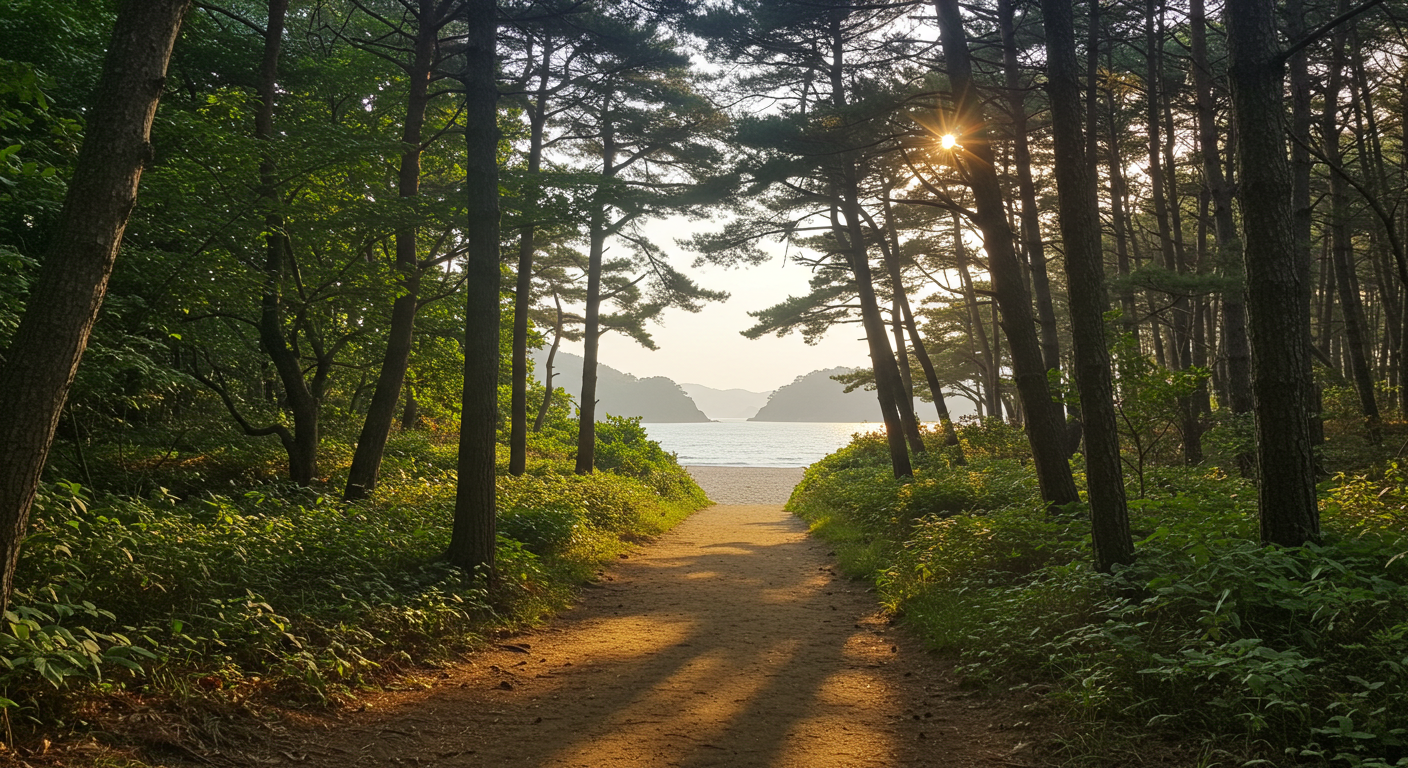 충남 태안 백리포 해변 숲길