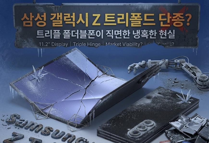 삼성 갤럭시 Z 트리폴드 단종? 트리플 폴더블폰이 직면한 냉혹한 현실