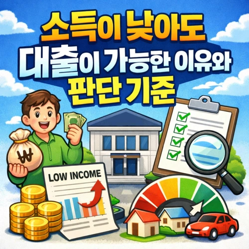 소득 낮아도 대출 가능한 조건 썸네일