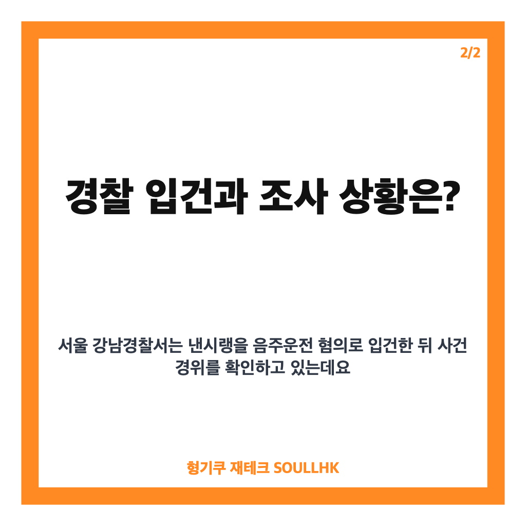 낸시랭 음주운전 입건, 면허취소 수준 혐의와 조사 상황 정리 카드뉴스 3