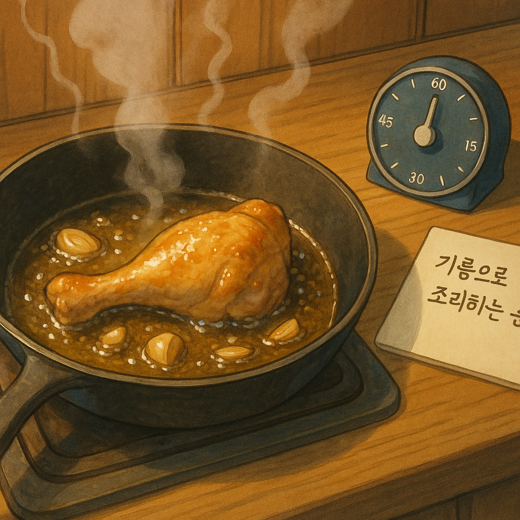 “기름으로 시간을 조리하는 순간”