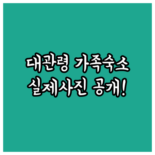 평창 대관령 가족 여행 숙소 4곳 추..