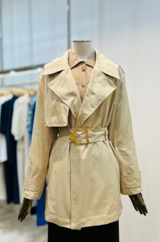 모조에스핀 짧은기장 BOXY 트렌치코트 RD J213MSI001