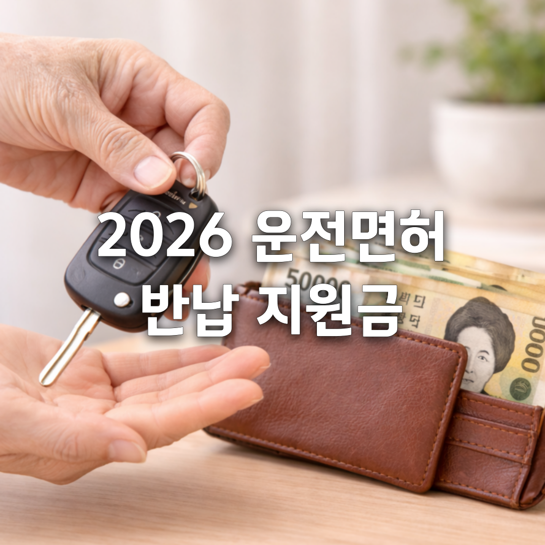 2026 고령자 운전면허 반납 지원금 총정리💳 교통카드 혜택까지 한눈에