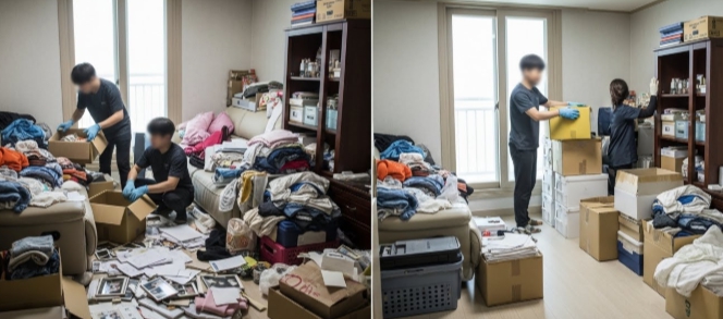 진도 고독사청소 및 정리중