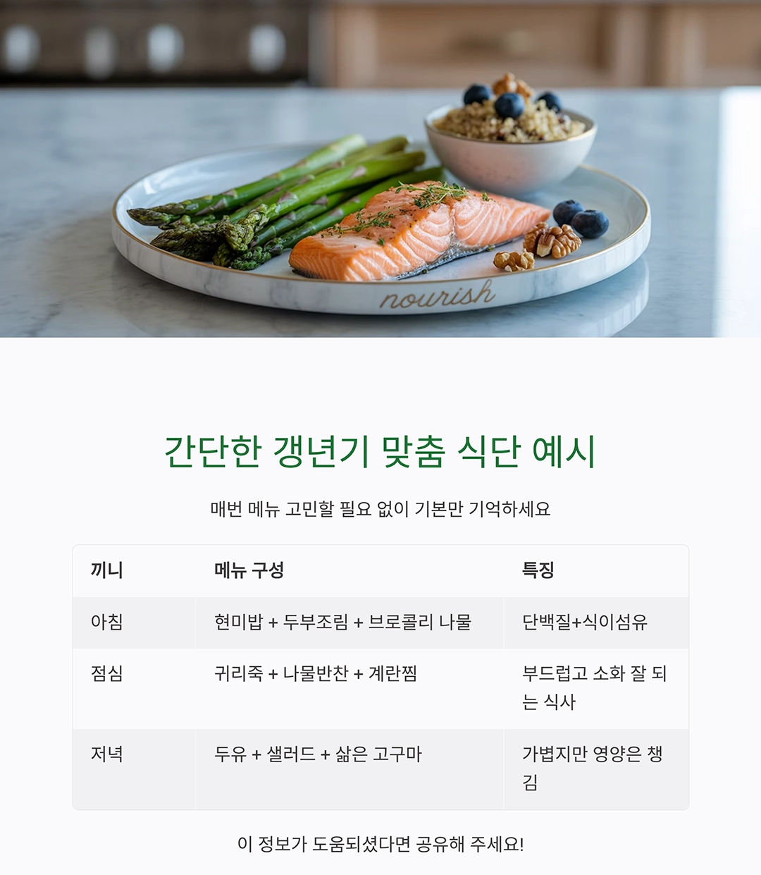 갱년기 맞춤 식단으로 여성 호르몬 균형 잡는 비결