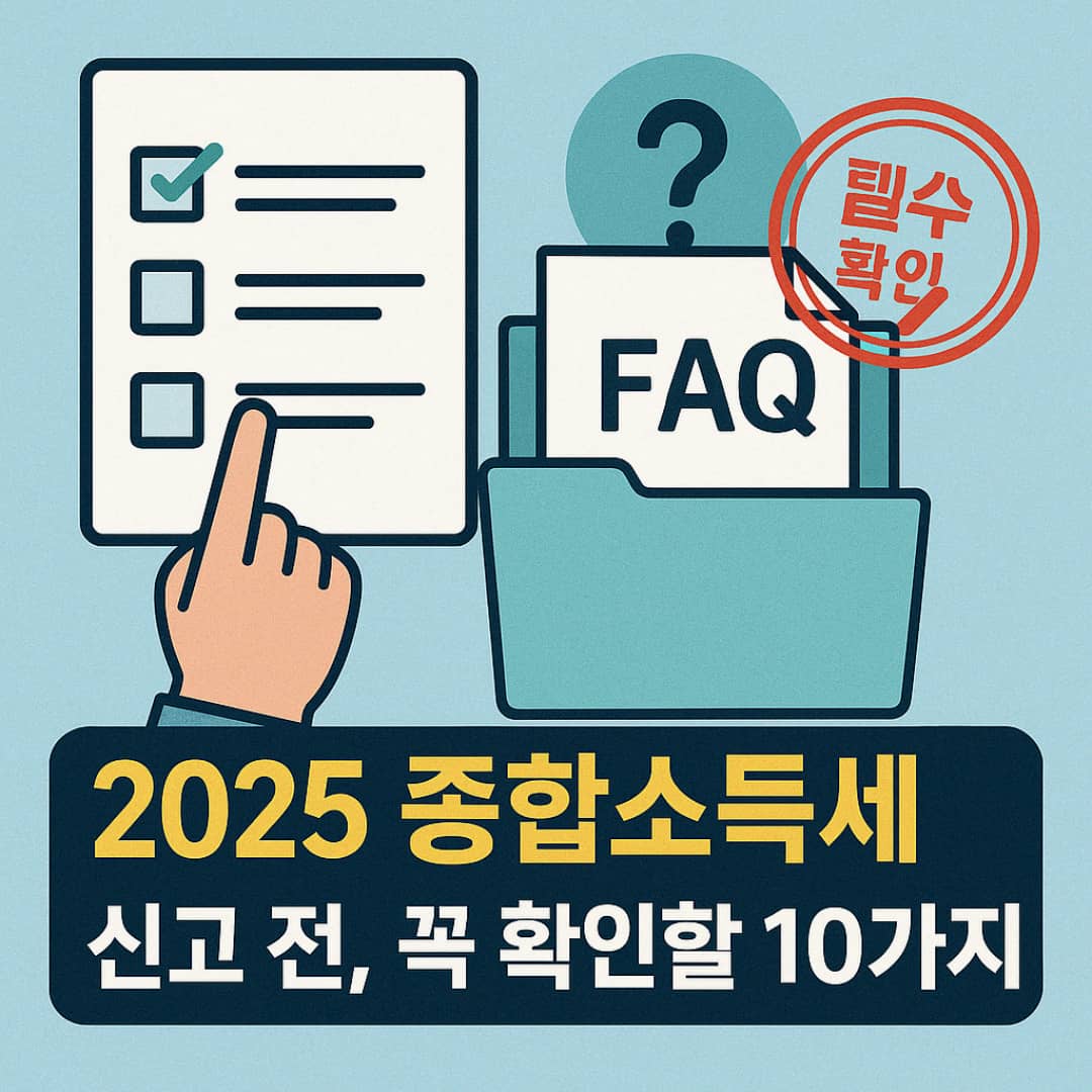 2025 종합소득세 자주 묻는 질문 TOP10