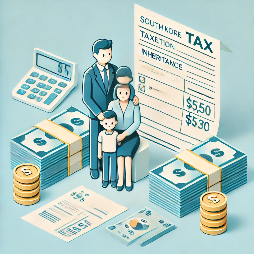 상속세 개정안에 관련된 사람과 세금관련 이미지