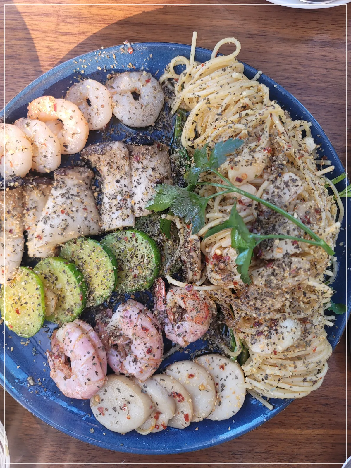 갈릭쉬림프 파스타-새우-호박-버섯-파스타