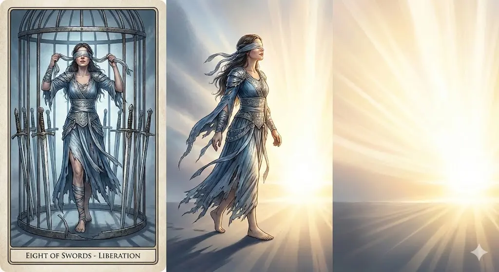 2026년 2월 이별 극복 타로 2번 검8 카드 미련 정리 솔로탈출