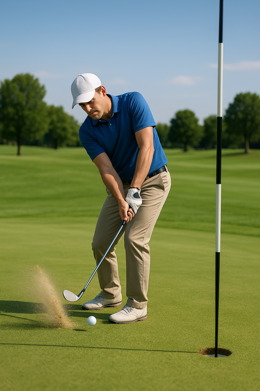 56도 웨지샷 스윙 모습