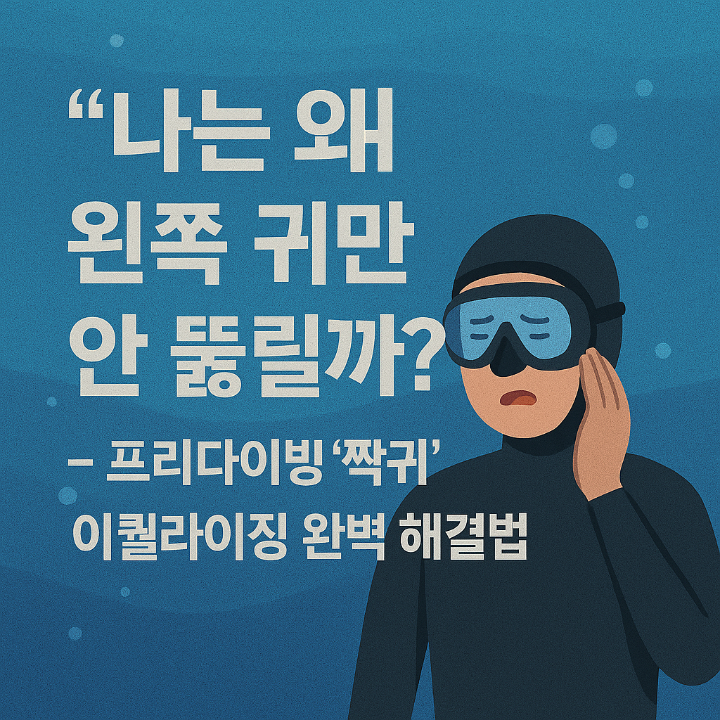 "나는 왜 왼쪽 귀만 안 뚫릴까?" - 프리다이빙 '짝귀' 이퀄라이징 완벽 해결법