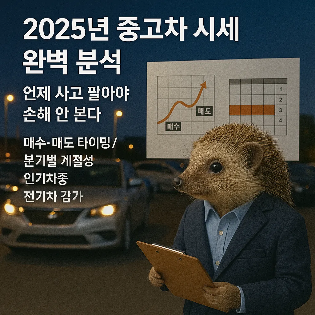 2025년 중고차 시세 완벽 분석|언제 사고 팔아야 손해 안 본다