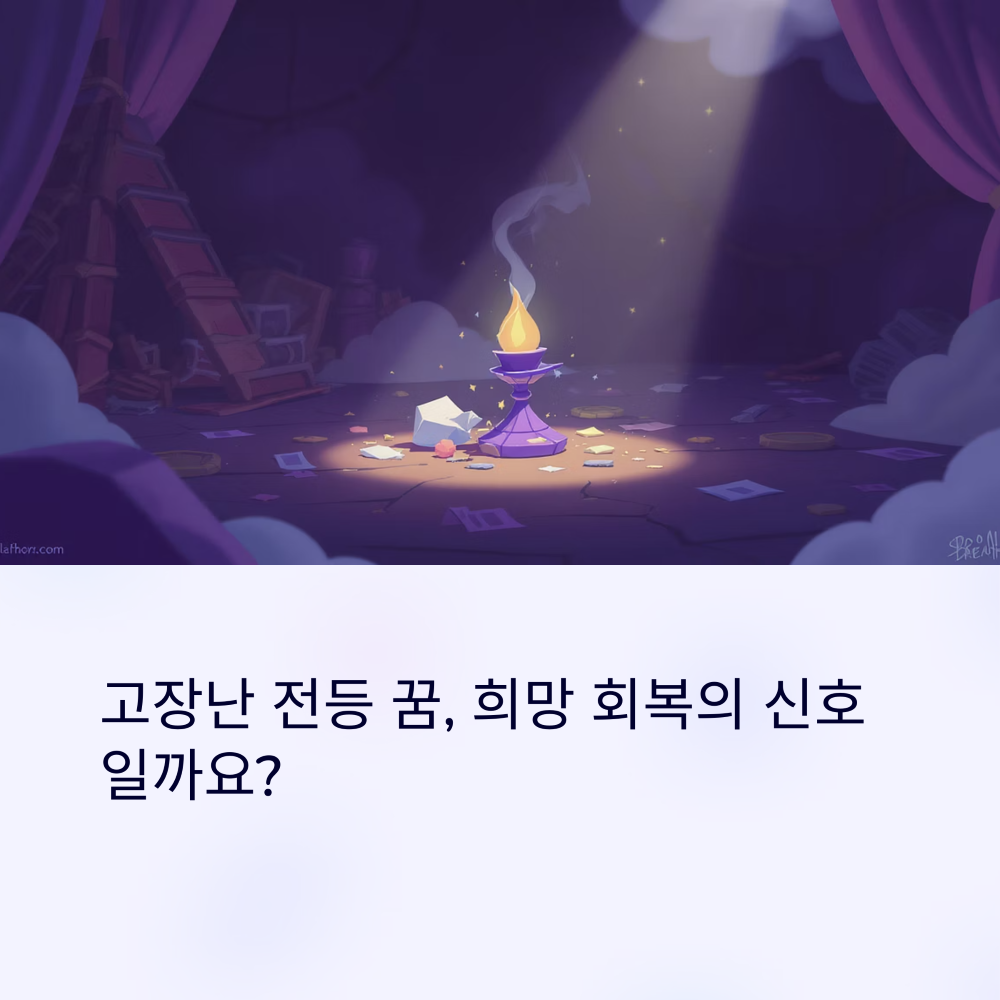 고장난 전등을 고치려는 꿈
