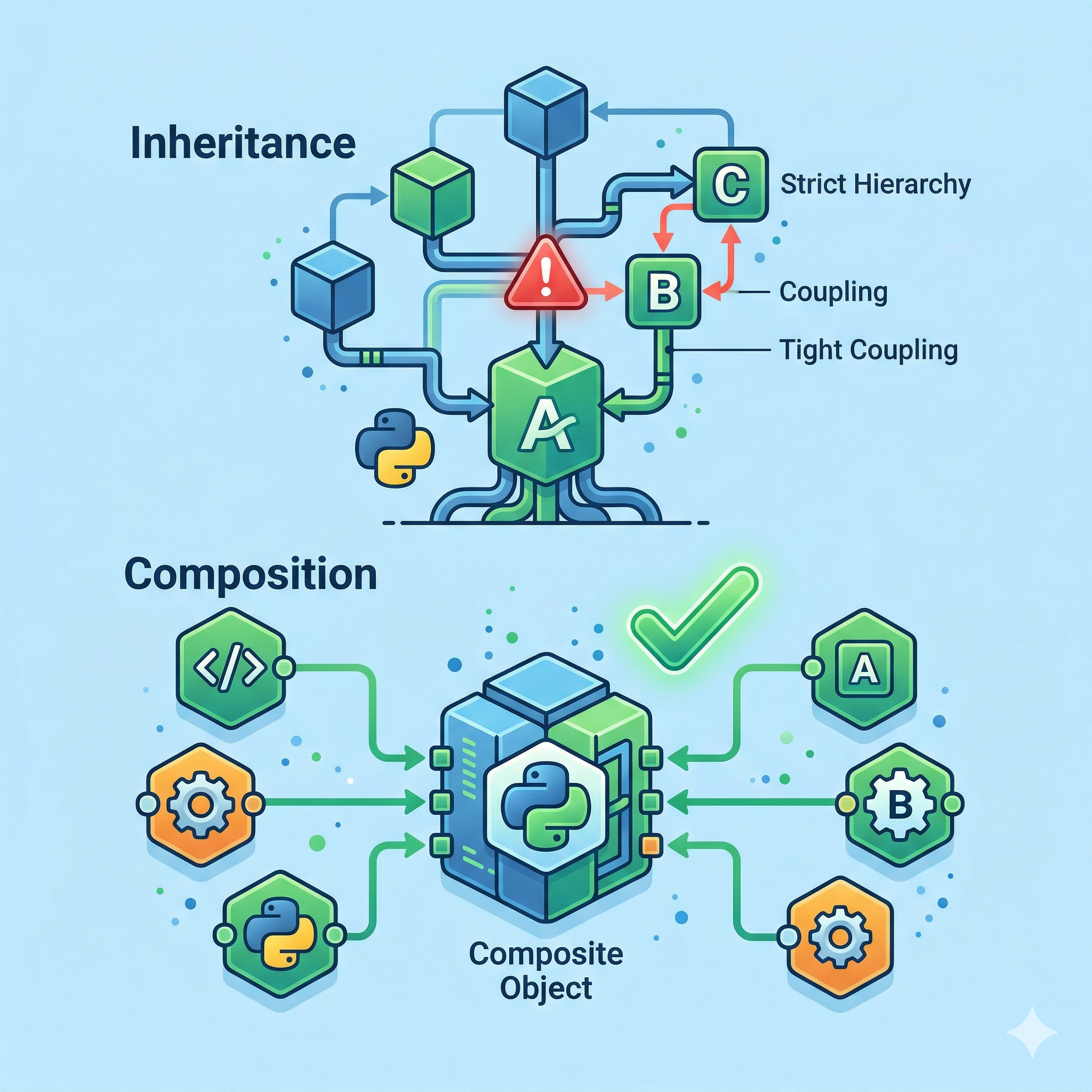 상속(Inheritance) vs 합성(Composition) 핵심 차이 비교
