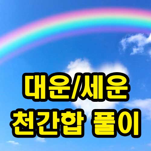 대운 세운 일간 천간합 풀이