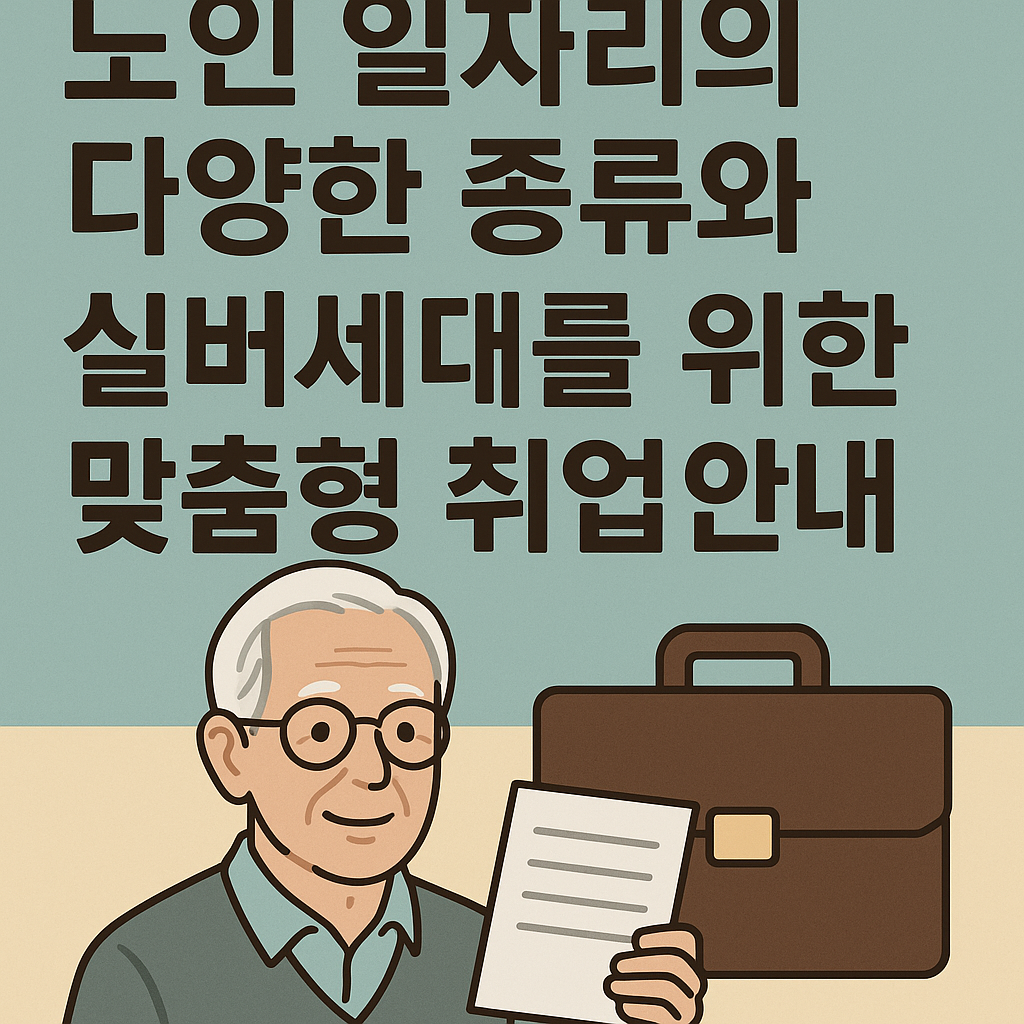 노인 일자리의 다양한 종류와 실버세대를 위한 맞춤형 취업 안내서 사진