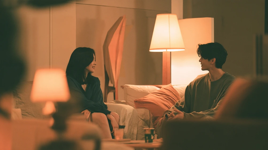 새로운 취미 모임을 시작한다고 배우자에게 이야기하는 모습