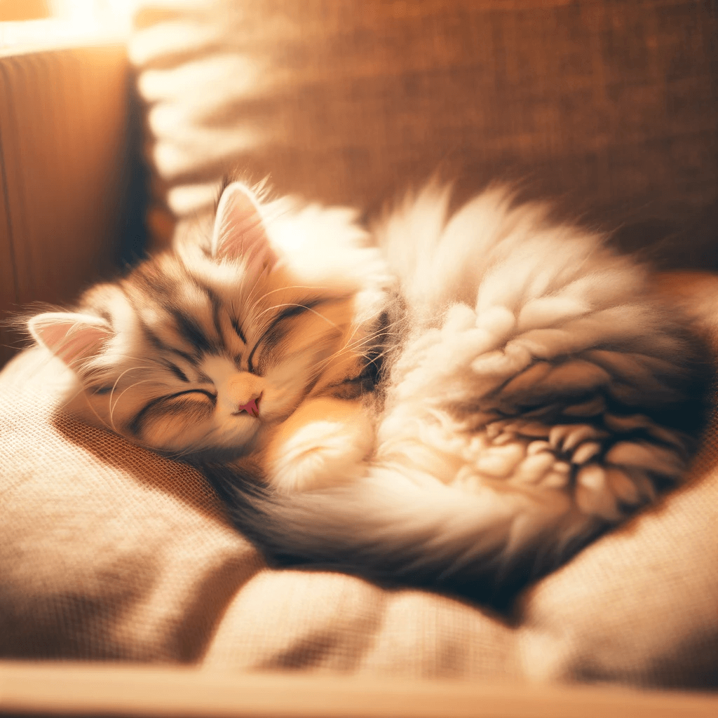 고양이가 꿈을 꾸는 모습