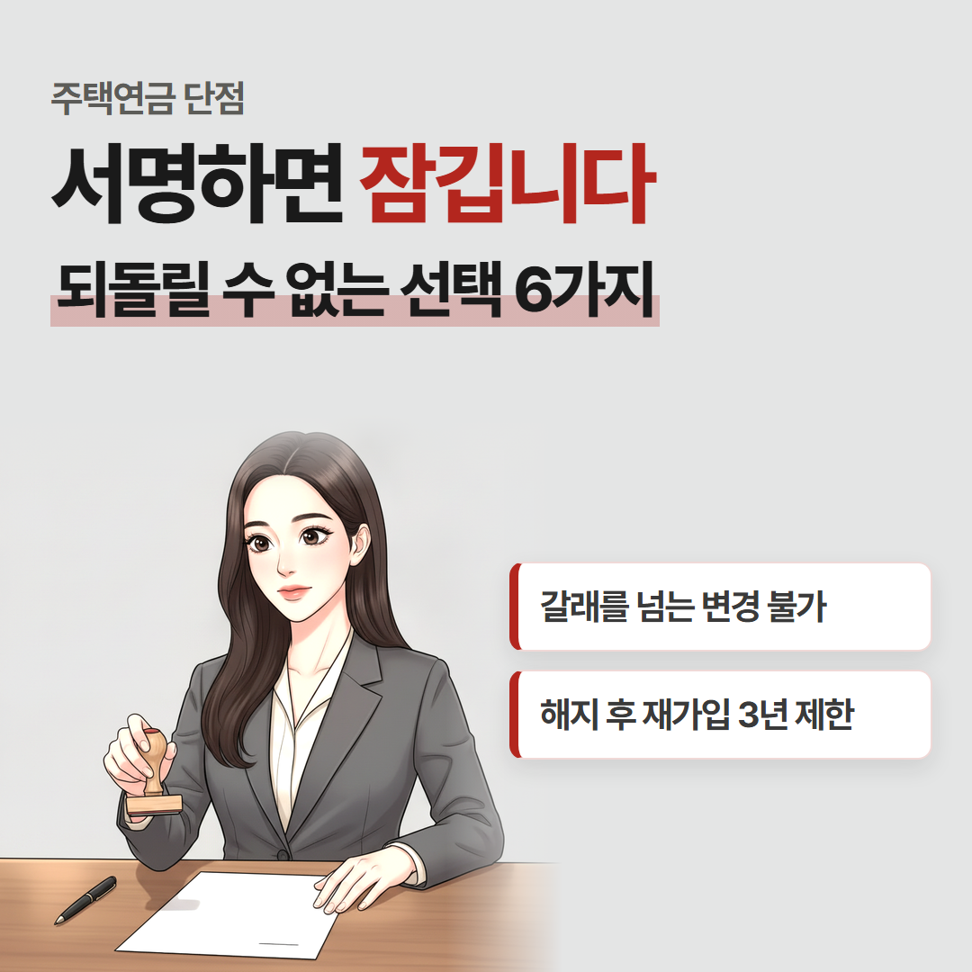 주택연금 계약서에 서명하기 전 되돌릴 수 없는 선택 6가지를 짚어주는 대표 이미지